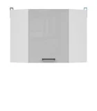 Corner wall cabinet JUNONA LINE GNWU/57LP BRW light gray gloss order